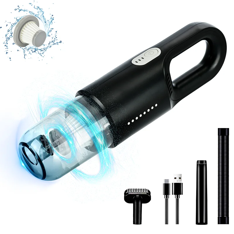 6000Pa Handheld Car Vacuum Cleaner Rechargeable Portable Mini Cordless Car Vacuum Cleaner