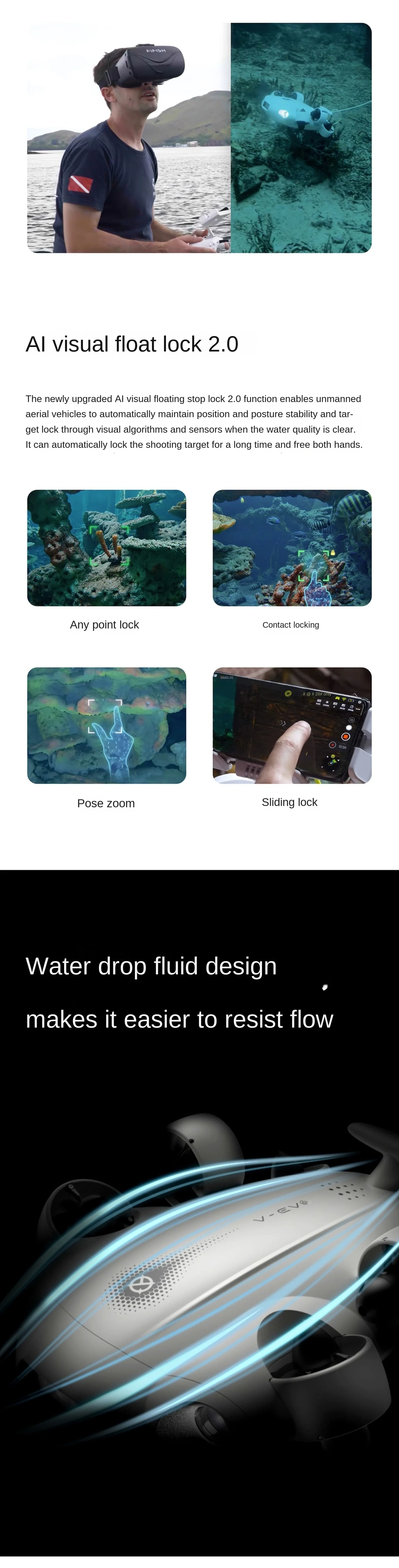 Fifish Vevo 4k60fps Underwater Drone Kit With Robotic Arm Rov Under