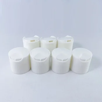 Custom 28mm 410 Plastic Bottle Cap Glossy Press Top Cover Toner Lotion Bottle Disc Top Caps