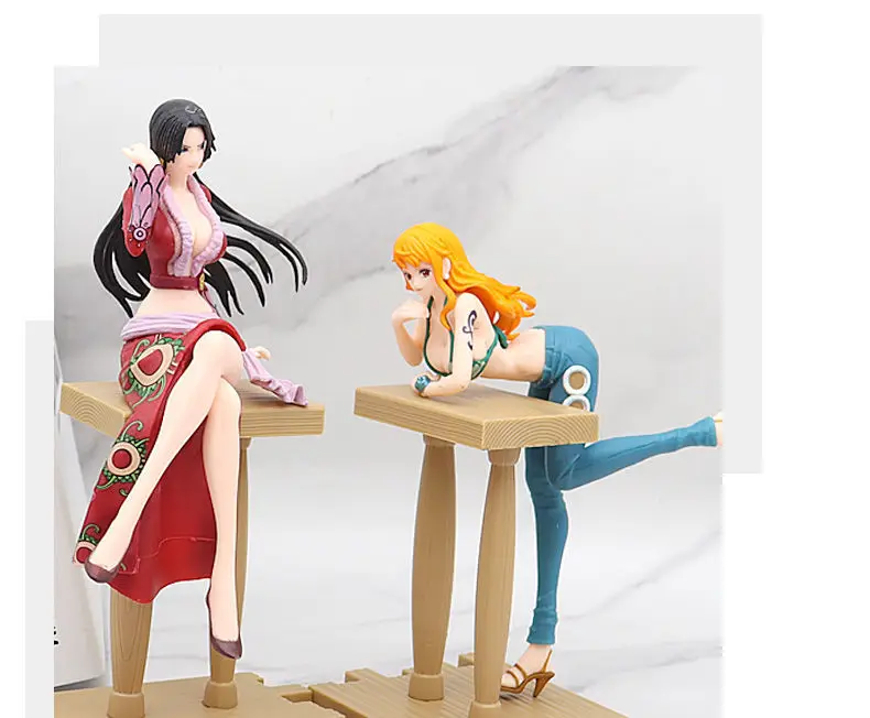 Anime Standing Posture Boa Hancock Sitting Posture Ace Luffy Model Decoration Anime Action 7730