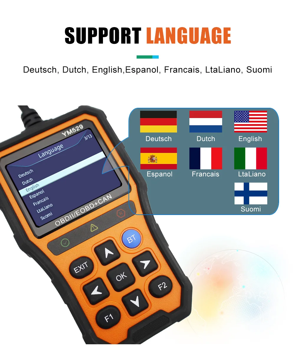 Lancol Obd2 Scanner Diagnostic Tool IPS Display Car Professional ...