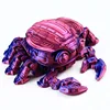 14cm red and blue mechanical crab