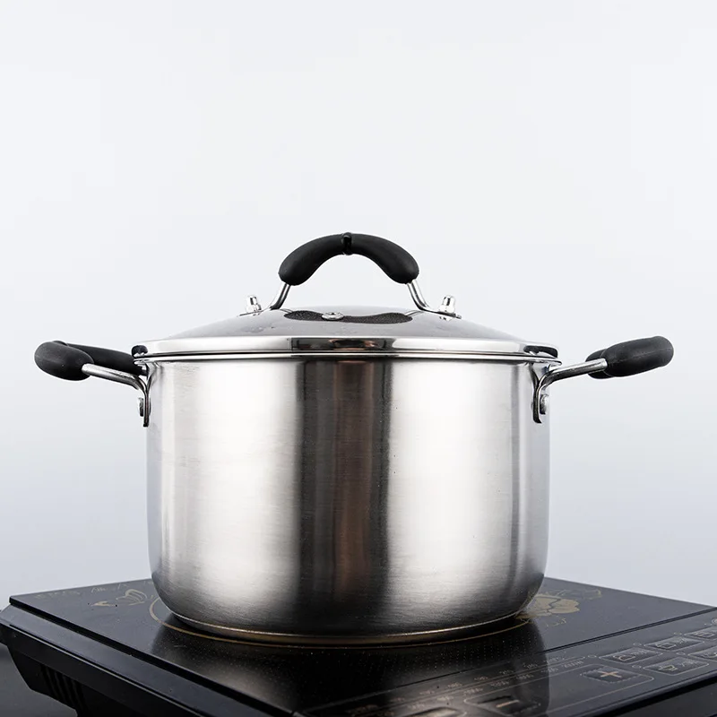 Современная Подающая Промышленная большая кастрюля из нержавеющей стали, 3 уровня, кастрюля для супа и стока, стильный набор кастрюль для приготовления пищи, контейнер для подогрева супа