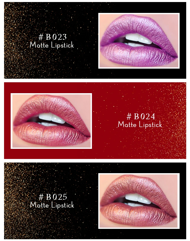 Customised Pink Gradient Glitter Private Label Natural Organic Lipstick