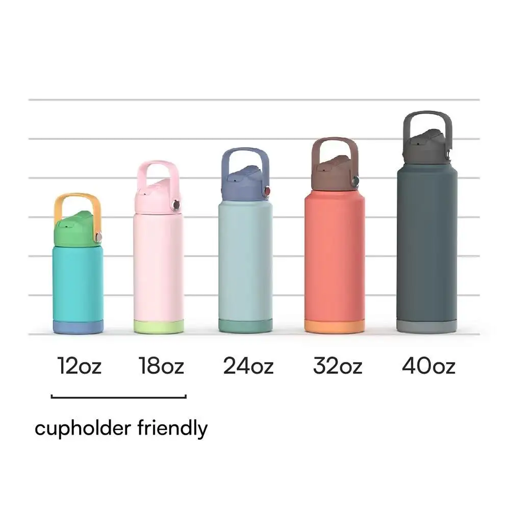 AOHEA 12oz Kids Insulated Water Bottle with Straws, Kids Water Bottles for School, Stainless Steel Vacuum Insulated Bottle supplier