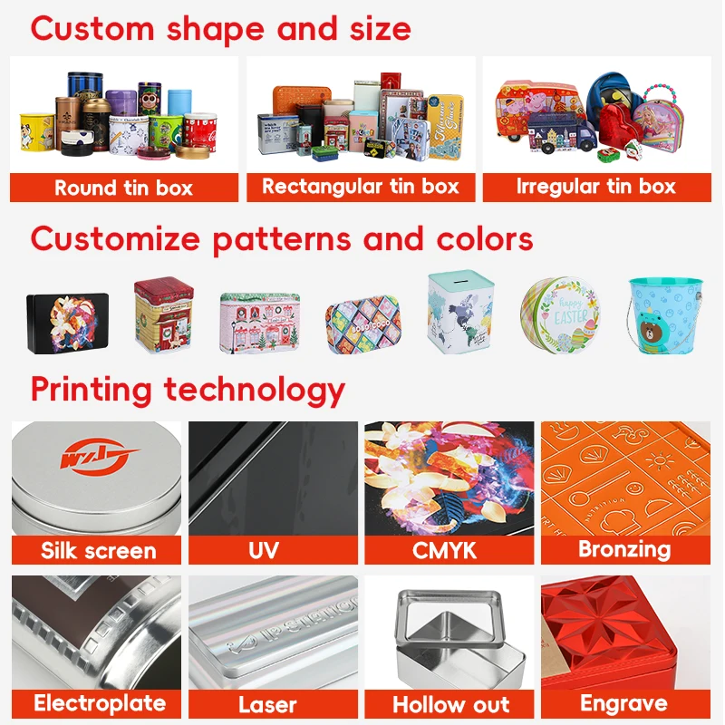 Customized Washing Machine Design Shape Square Tin Laundry Powder Container Boxes Metal Can With Handle