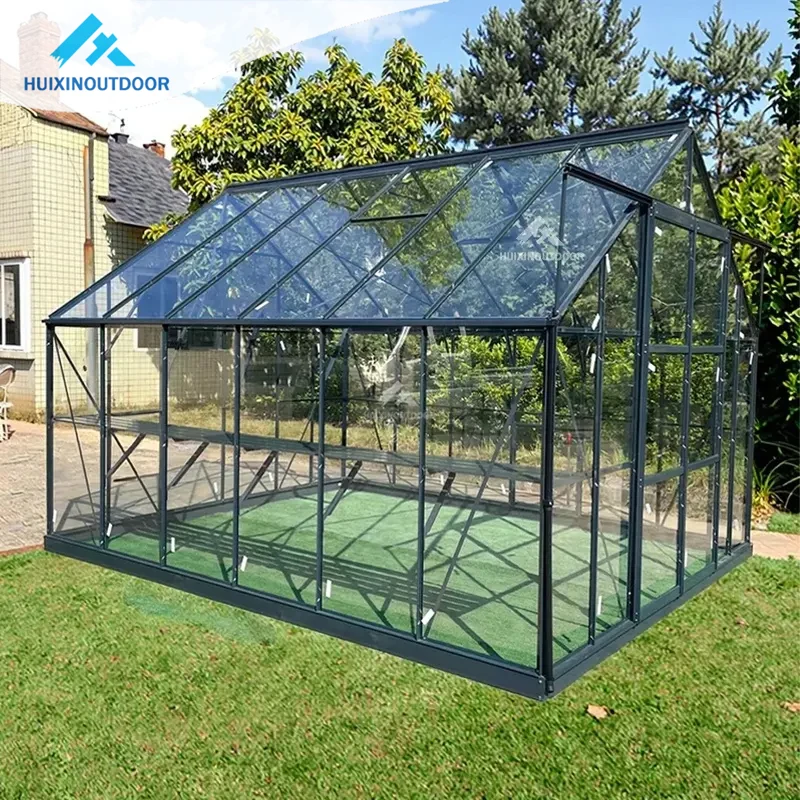 NEW Design Unique Multi Span Greenhouses Easily Assembled Orangery Garden Glass Greenhouse