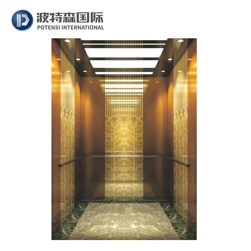 Passenger Elevator Car , Elevator Decoration 450kg Rated Load