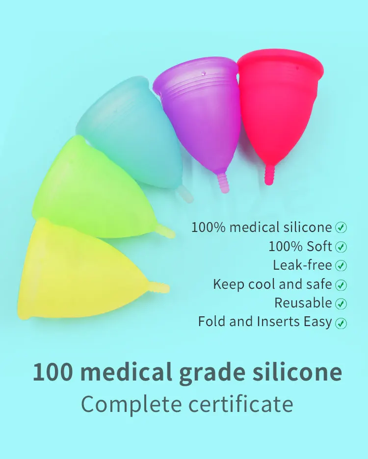 Free Sample Period Cup Menstrual Cup 100 Medical Silicone Menstruation