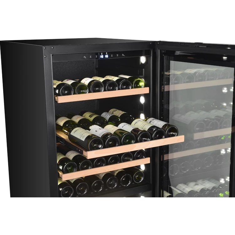 Quiet Operation Inverter Compressor Wine Cooler Wine Storage Display Cabinet Fridge