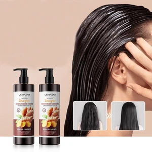 Hot Sale 500ml Organic Ginger Oil Shampoo Refreshing Nourishing Lightening Moisturizing Fluffy Hair Loss Reduction Properties