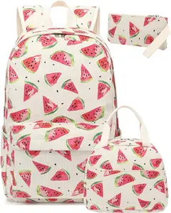 Factory Wholesale 3 in 1 School Backpacks Student Lightweight Mochilas Escolares Lunch Bag Pouch Bookbag Set