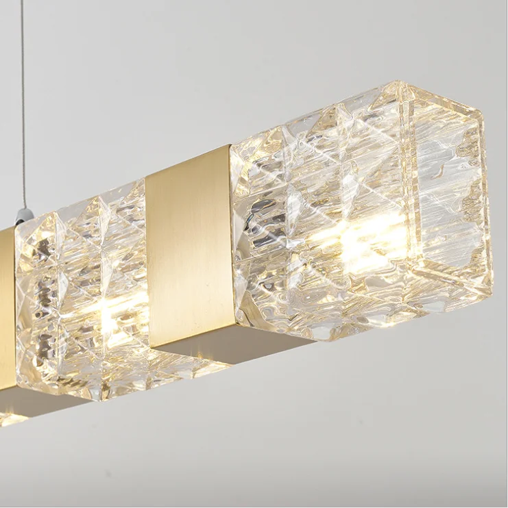 Light luxury circle brass special glass pendant Chandeliers modern living room round pendant light