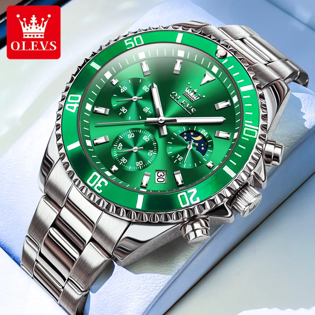 oa OLEVS 2870 Men's Luxury Wristwatch - Quartz Chronograph