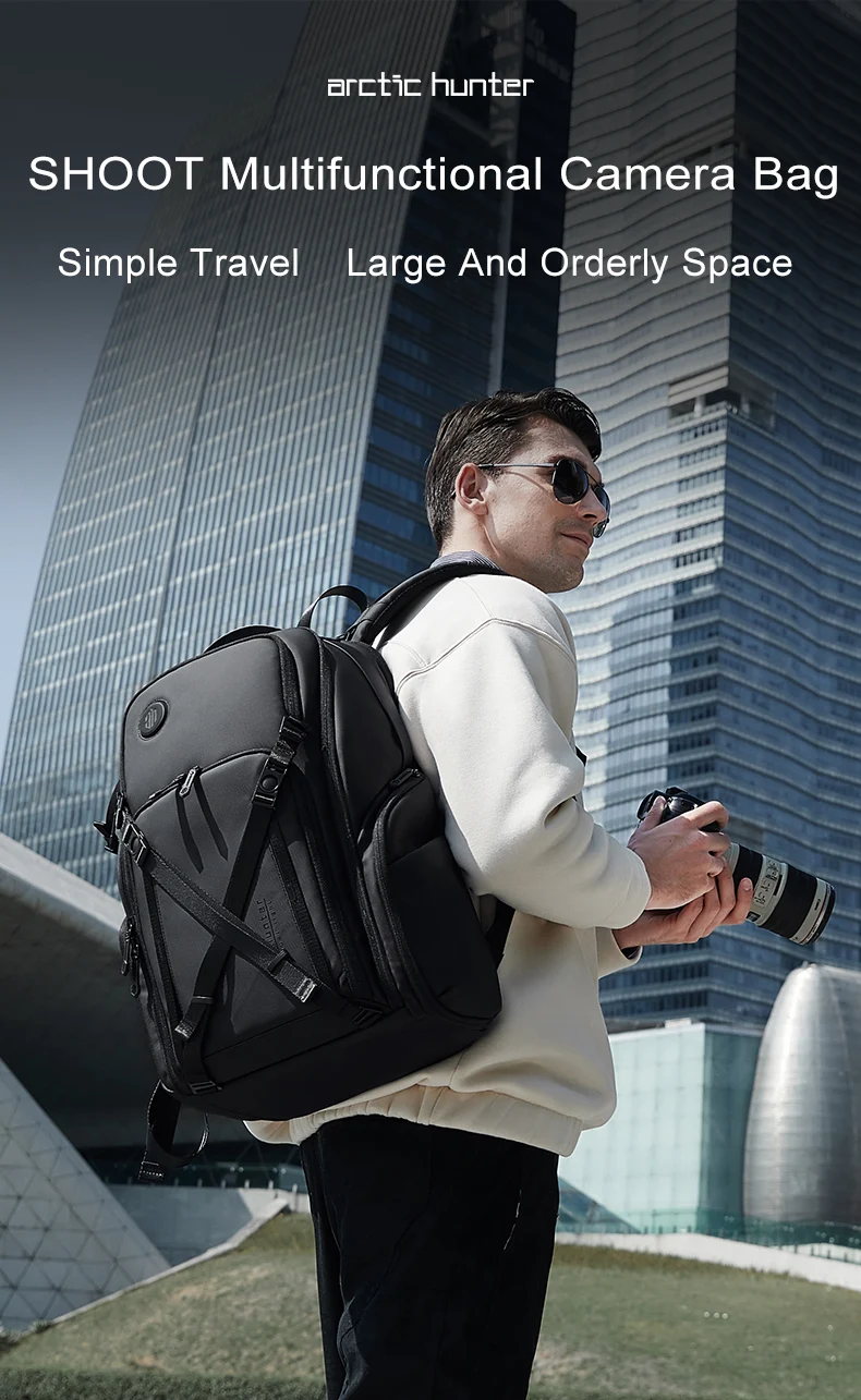 ARCTIC HUNTER Multifunction large capacity Smart Backpack For Business travel Mens Laptop Back pack Drone Camera bag mochila