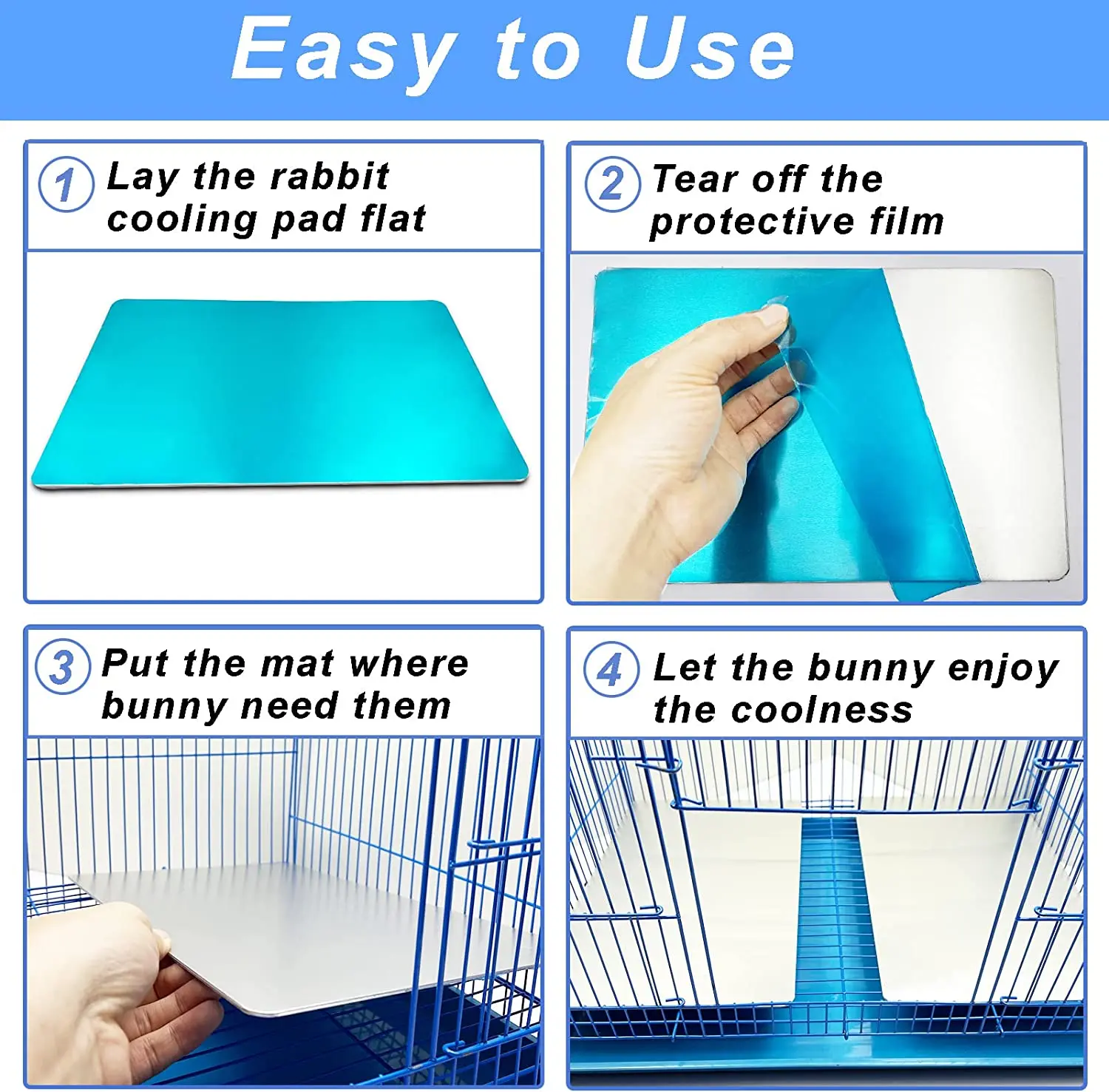 Factory Wholesale Bunny Cooling Pads Pet Cool Plate Hamster Ice Mat Pet Cool Ice Bed Aluminum Summer Mats for Rabbit Hamster