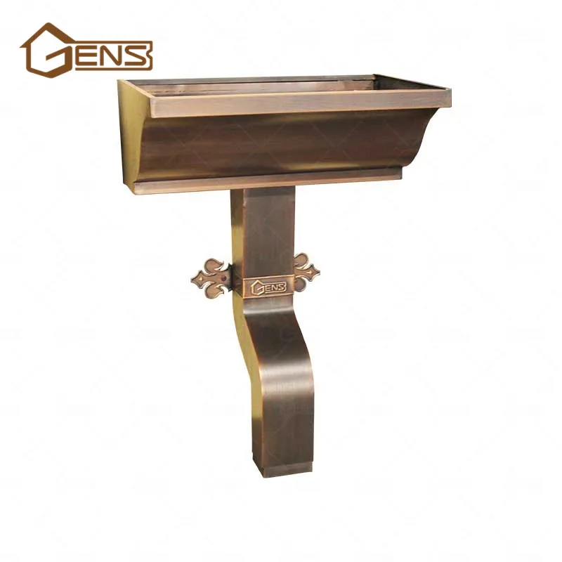 High Quality Copper Gutter System and Downpipes for Rainwater Collection