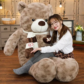 Giant big cute teddy bear skin 80/100/120/160/200/250/300cm lovely soft plush unstuffed teddy bear skin toy gift for girlfriend