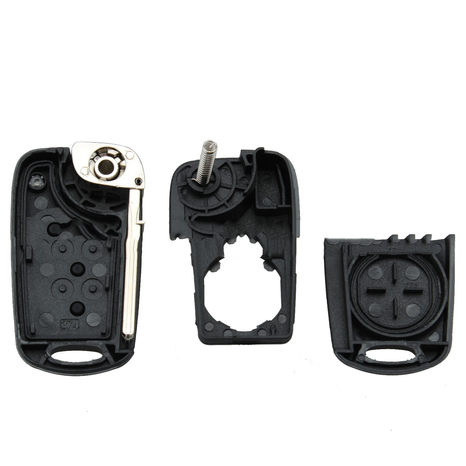 Concise Style 3-Button Folding FOB Key Case HY20R with Balde for Hyundai Kia SUV Car Key Shell for Vehicle Keys