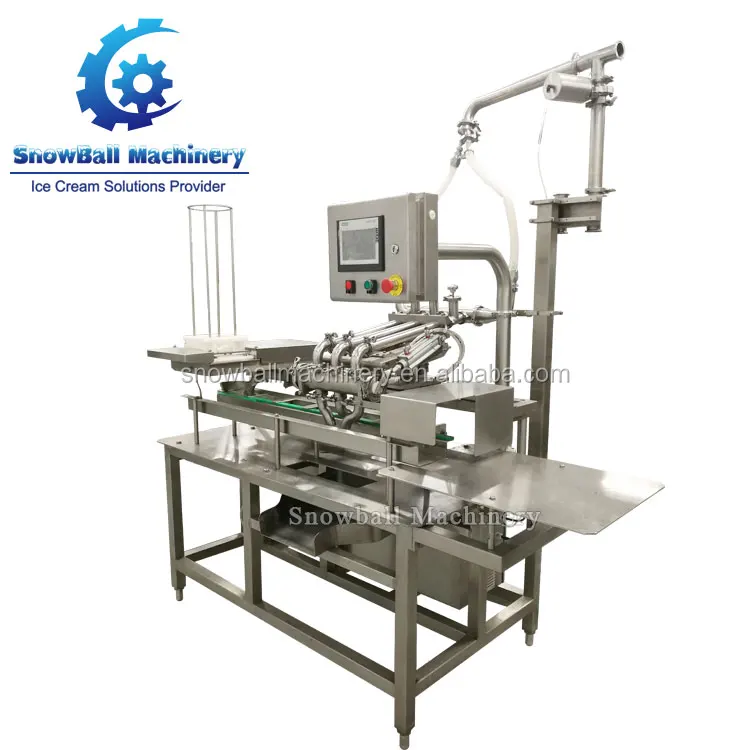 Semi Automatic Cup Cone Box Pints Family Size Container Gallon Bulk Ice Cream Filler Family Pack Ice Cream Filling Machine