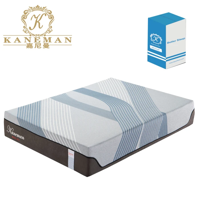 Cheap Roll Compressed Good Quality Queen King Size Blue Gel Memory Foam Mattresses Wholesale Factory