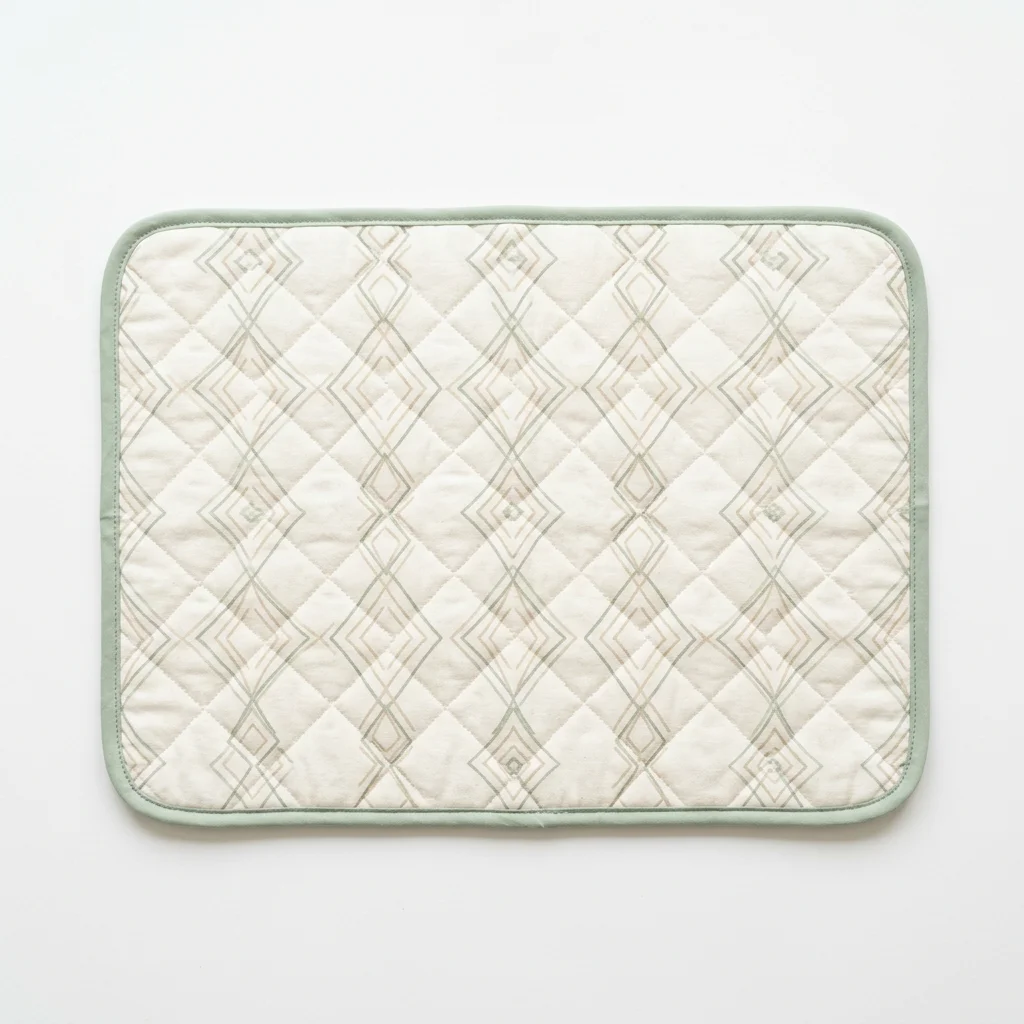 Minimalist Geometric Print Quilted Pet Mat — Product details 1