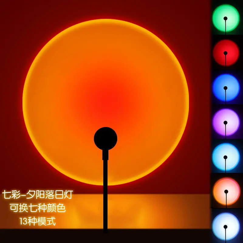 Wall Decor Home Rainbow Night Light Projector Led Sunset Lamp For Home Decoration Buy Colors