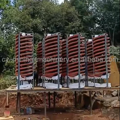 JXSC Chrome Mineral Concentrate  Laboratory Spiral Separator Small Size Gravity Spiral Chute Laboratory Spiral Concentrator