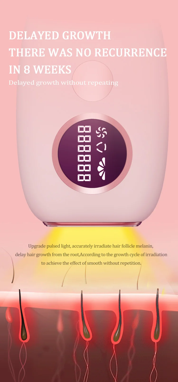 Handset Led Women Hair Removal Instrument Best Ipl Home Laser Hair Removal Appliances For Girls