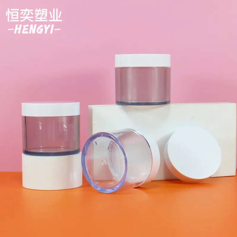 Ps Cream Jar 120ml 220ml Custom Refillable Luxury Plastic Cosmetic Jar for Cream Scrub With Cap