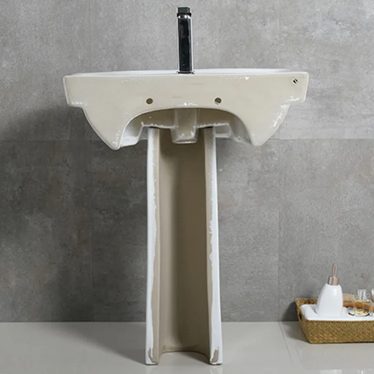 Modernong Pedestal na Basang Pansinang para sa Banyo