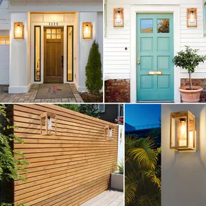 Vertak IP44 Outdoor Wall Lamps Waterproof Replaceable LED Light Bulb E27 Power Garden Lighting Wall Mounted