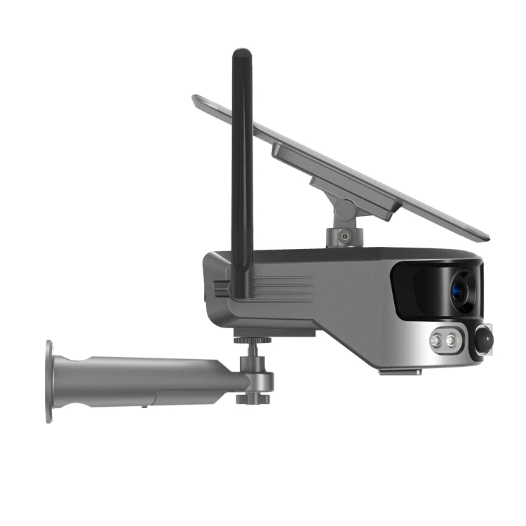 Wireless Solar 4G Dual Lens Camera  8MP 180 Degree Viewing Angle Network Camera 4K Super HD Quality Twin Lenses Camera