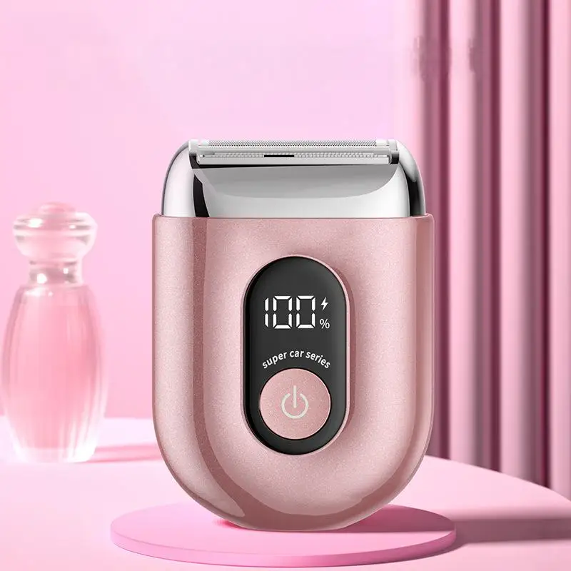 Lady Electric Shaver with Digital Display Rechargeable 450mAh IPX6 Waterproof Body Trimmer for 90 Minutes Runtime
