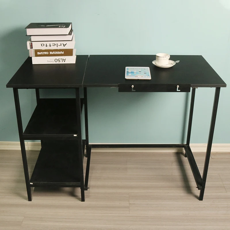 Modern Computer Desk With Bookshelf Standing Desk Game Simple Design