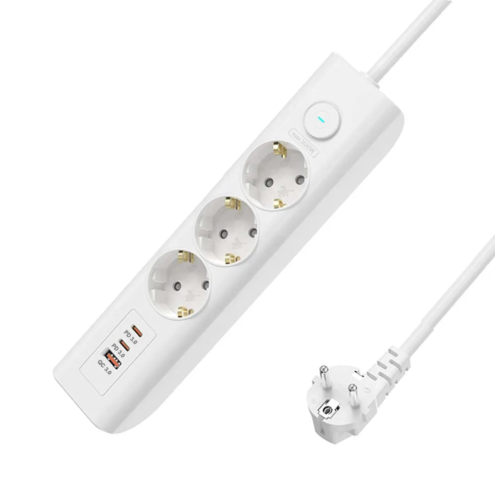 Pd20w Eu Surge Protected Extension Lead Power Socket With Usb Pd ...