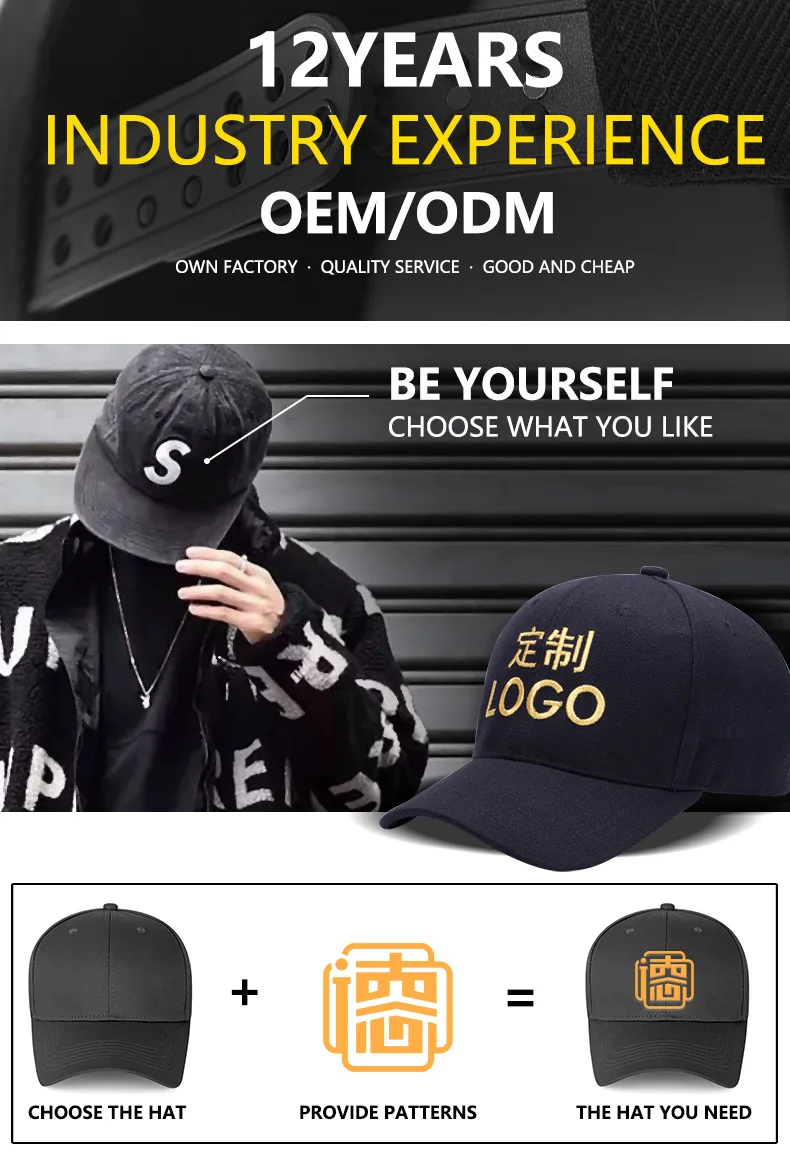 Wholesale Embroidery Cap Fitted Golf Waterproof Hats Snapback Baseball