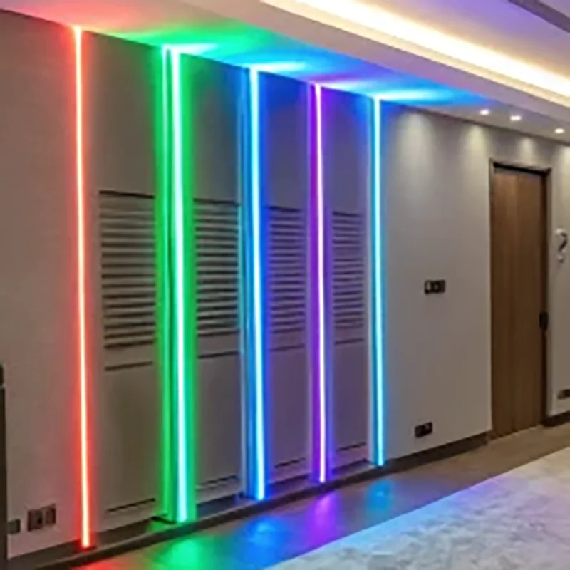 Aluminum Linear LED Strip Light Recessed Surface-Mounted U-Shaped Channel IP54 Rated 5-Year Warranty Multi-Color Options High