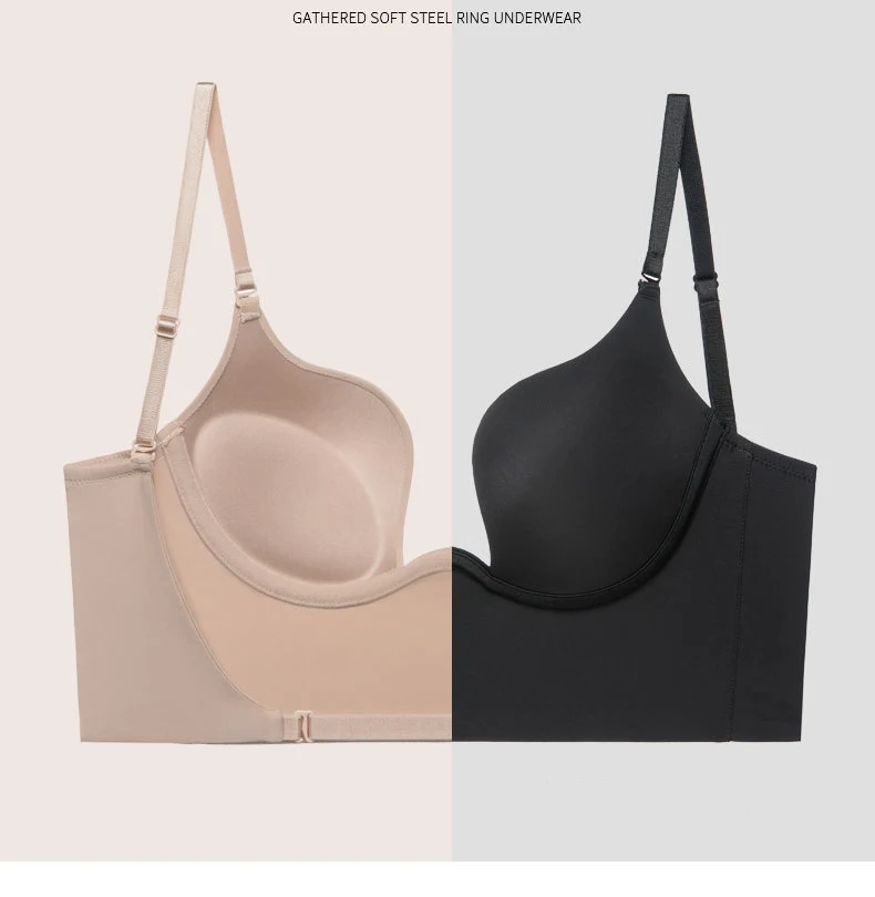 Convertible Shoulder Straps Women's Bra Panty Set Padded Ladies Sexy Underwear Invisible