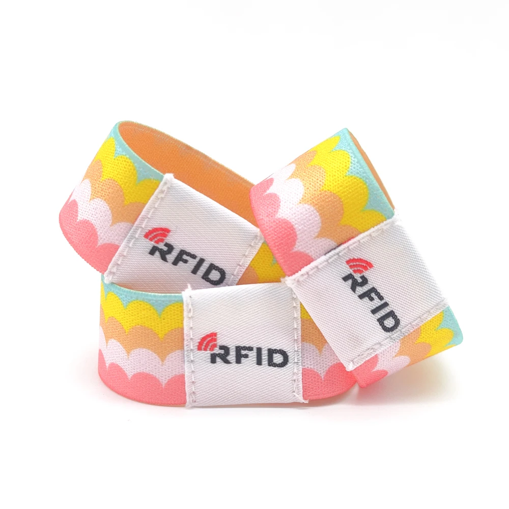 Custom Polyester Elastic Bracelet Reversible Stretch Wristband with Your Words Text Message