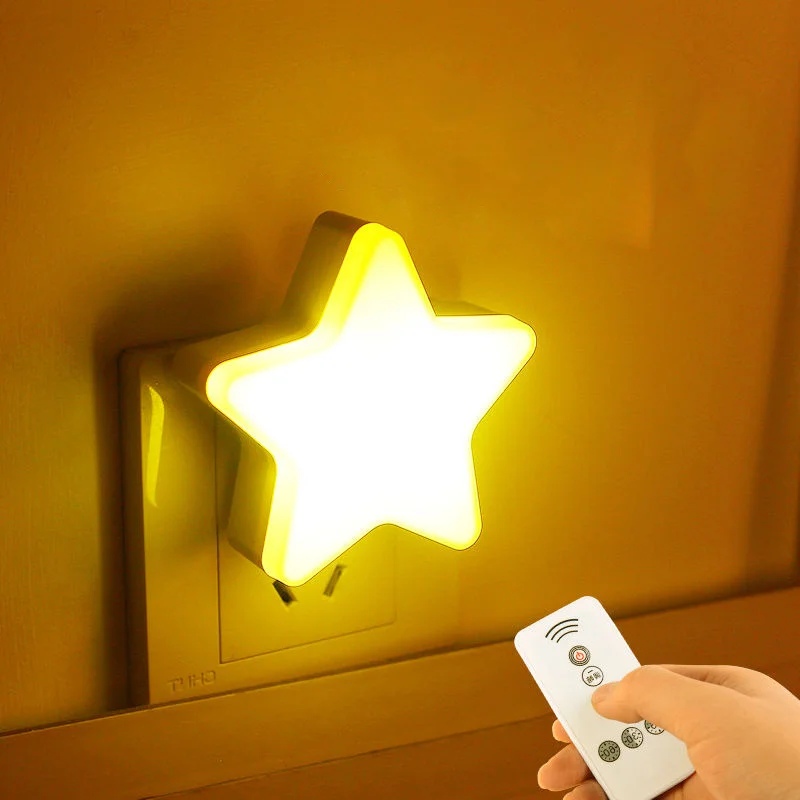 Led Star Night Light Control Bedside Baby Plugin Sleep Light Children's Room Bedroom Sleep