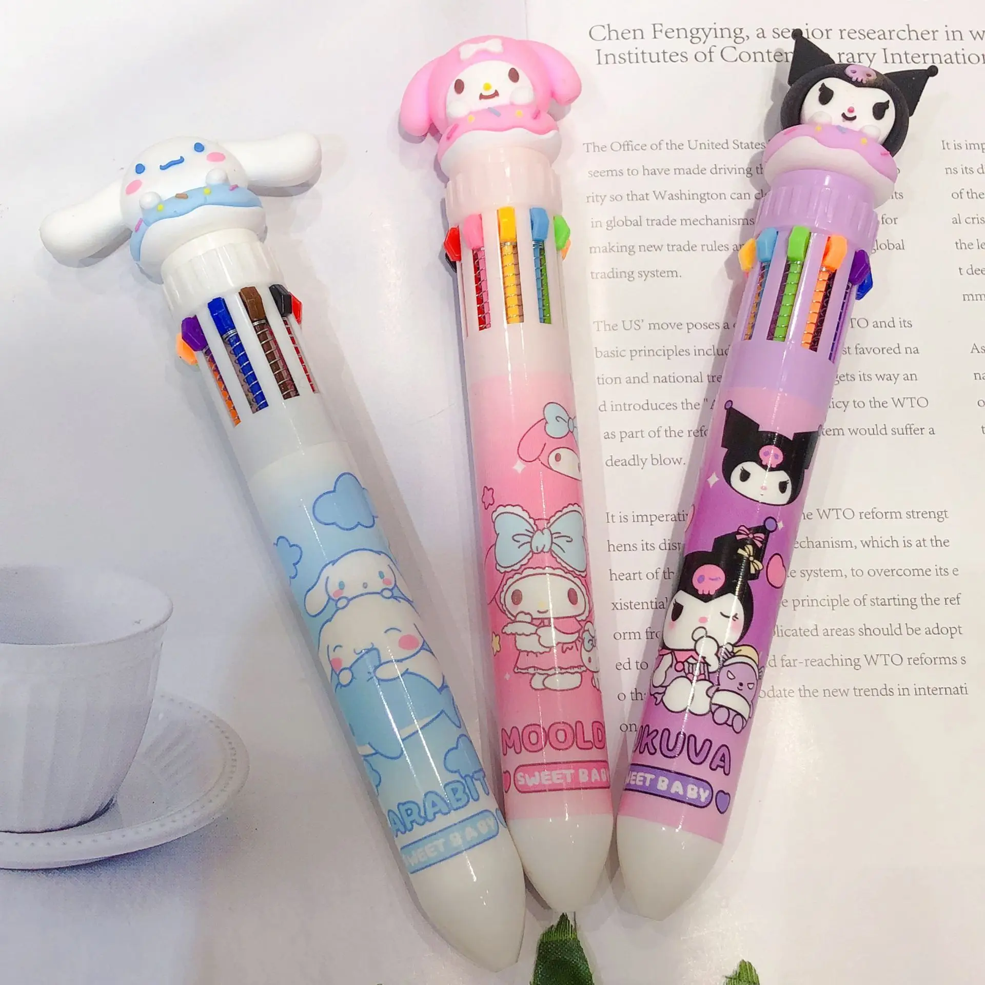 New 36pcs/box Cartoon Sanrio Kuromi Ten Colors Ball-point Pen Students ...