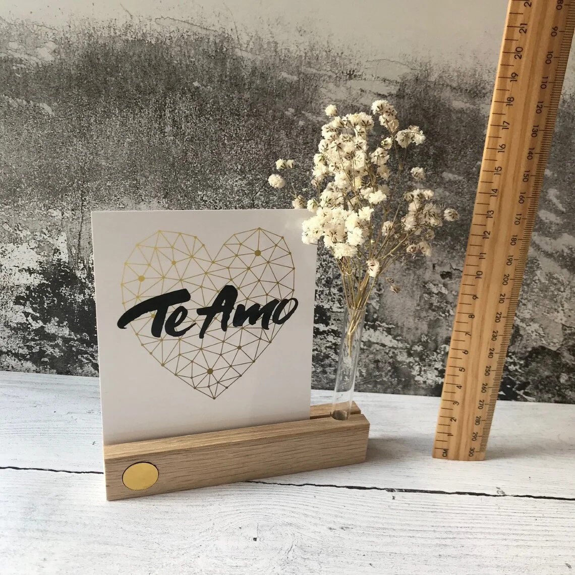 Card Holder Wood extra Large and Stable Photo Holder Beech Wood Place Card Holder Postcard Decoration