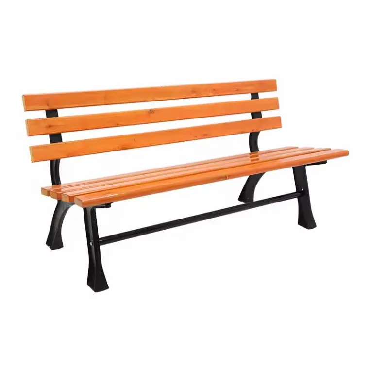 Hot selling Waterproof Wooden Patio Benches Modern Garden Seats Public Waiting Park Bench