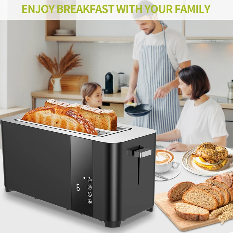 Smart Led Touchscreen Long Slot Toaster Factory Oem/odm,Household Use