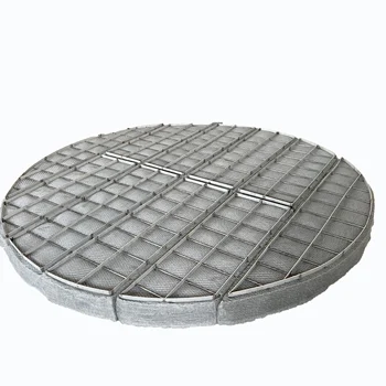 Demister Mesh Pad With Support Grid For Cooling Tower Stainless Steel Knitted Wire Mesh Mist Eliminator
