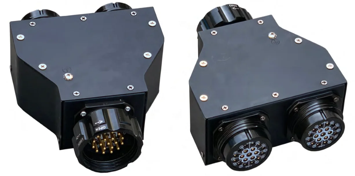 19Pin Socapex Splitter Box 1 in 2 Out  Male Female Socket Power Box