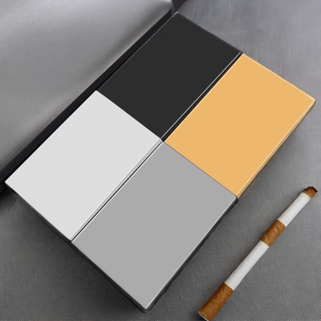 oem tobacco OEM ODM Custom Luxury Aluminum Alloy Cigarette Case With Custom Logo  Waterproof Metal Tobacco Storage Box Smoking Travel Gift
