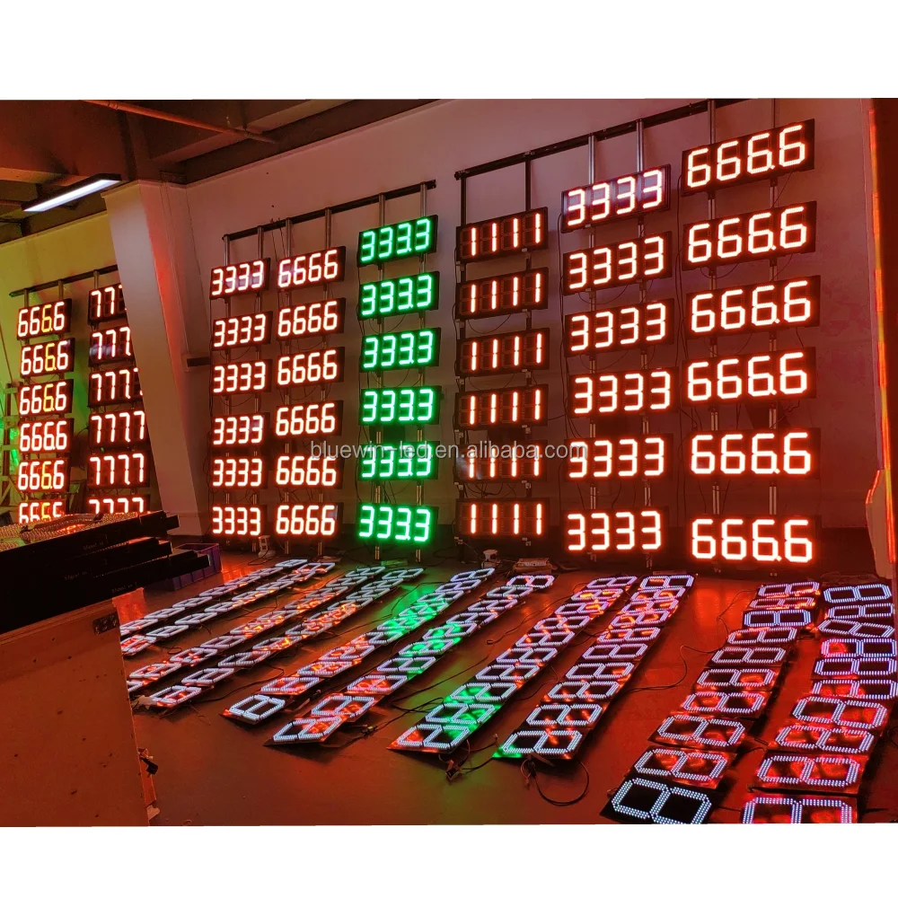 Led Commercial Advertising Display Screen Gas Station Sign Pole for Sale