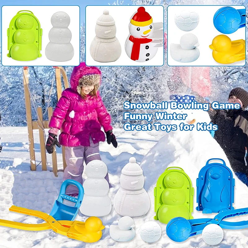 Activities in Winter to Play Snow or Sand Toys 2PCS 通用 Heart-Shape Snowball Toy Clip Snowball Maker Tool with Handle 